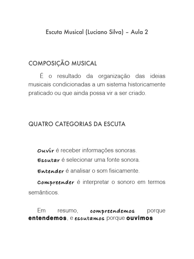 Escuta+Musical+-+Aula+2+-+terminologia+(Luciano+Silva) | PDF