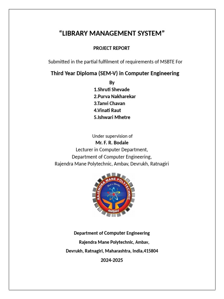 Library Management System Project Report | PDF | Software Testing ...
