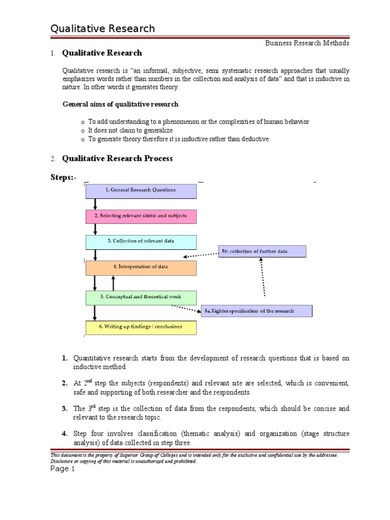 Steps in Qualitative Research Process | PDF | Qualitative Research ...