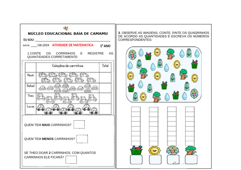 Atividades de Probabilidade para 1º Ano | PDF