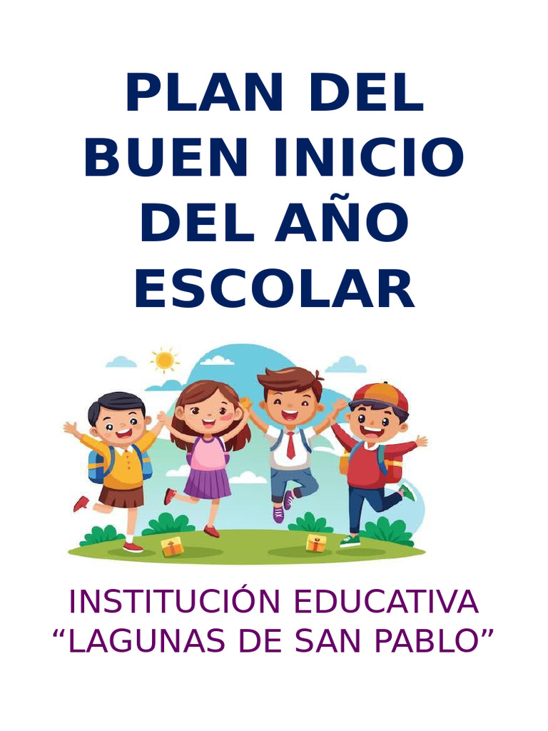 Plan de Buen Inicio Escolar 2025 | PDF | Educación primaria | Escuelas