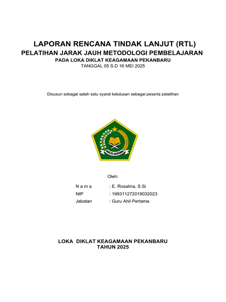 RTL E. Rosalina 15 Mei 2025 | PDF