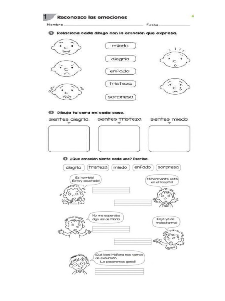 Actividad de Emociones 3rer Grado | PDF