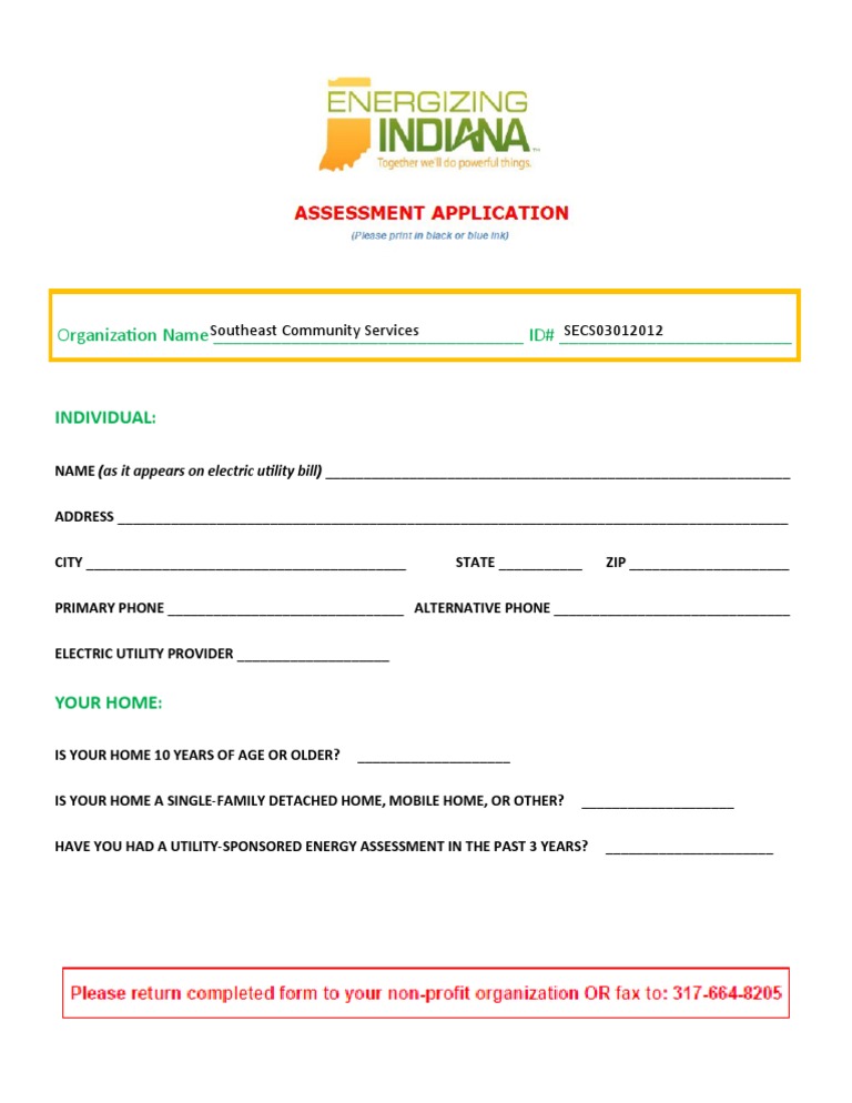 Assessment Application SECS | PDF