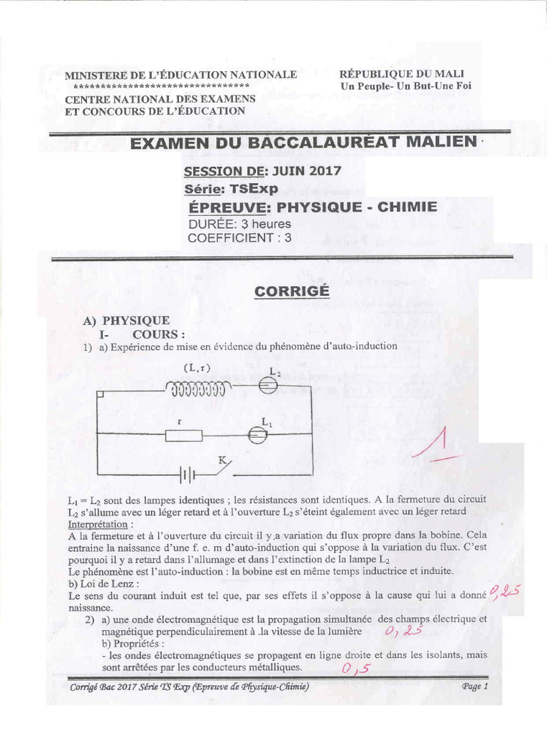 BK Bac Phy Chimie Corrige Tsexp 2017 | PDF