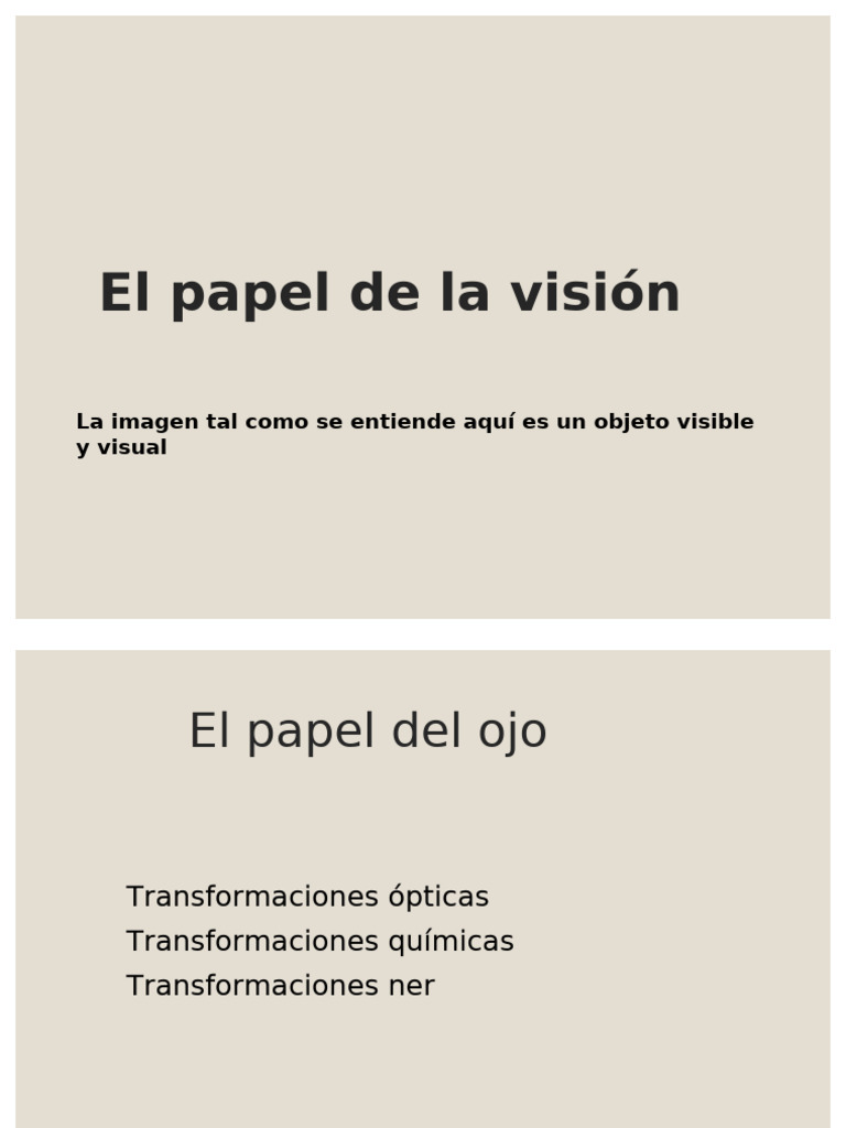 Tema 1 El Papael Del Ojo | PDF | Percepción visual | Ojo