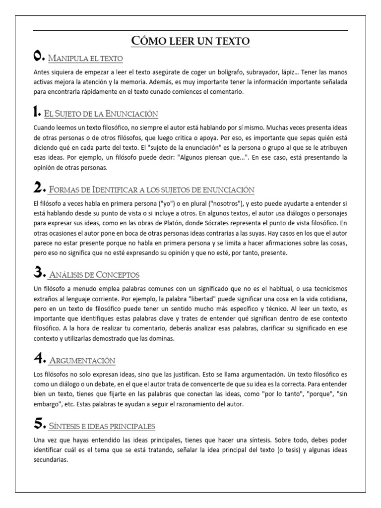 Guía para Leer y Comentar Textos Filosóficos | PDF | Platón