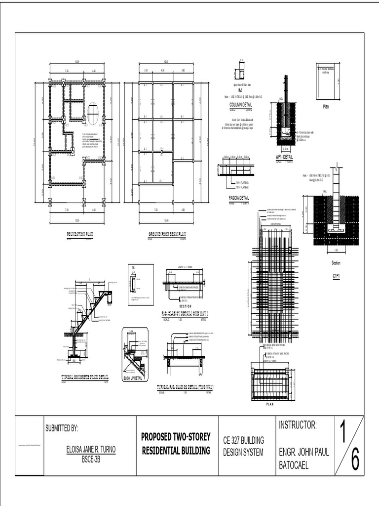 Ground Floor Beam Plan for BSCE 1st Year | PDF | Structural Engineering ...
