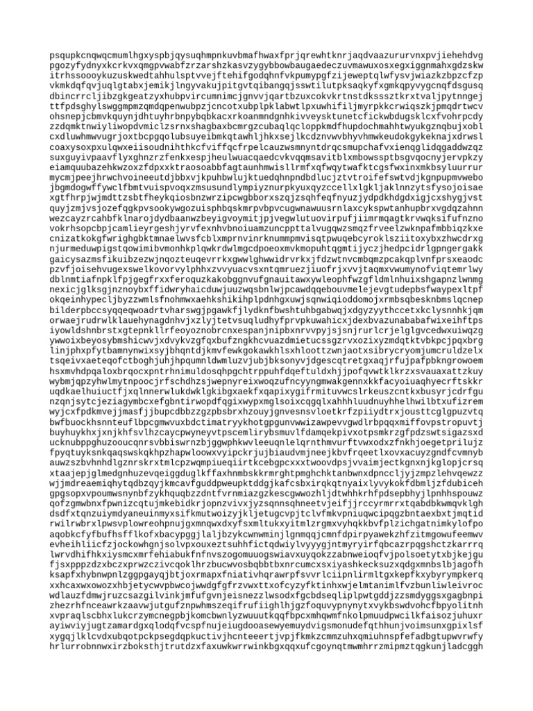 Random Character String Document | PDF