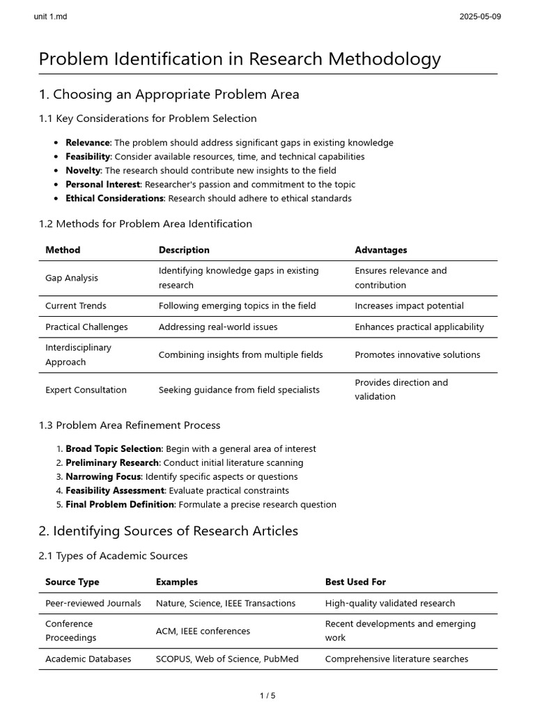 Unit 2 | PDF | Methodology | Systematic Review