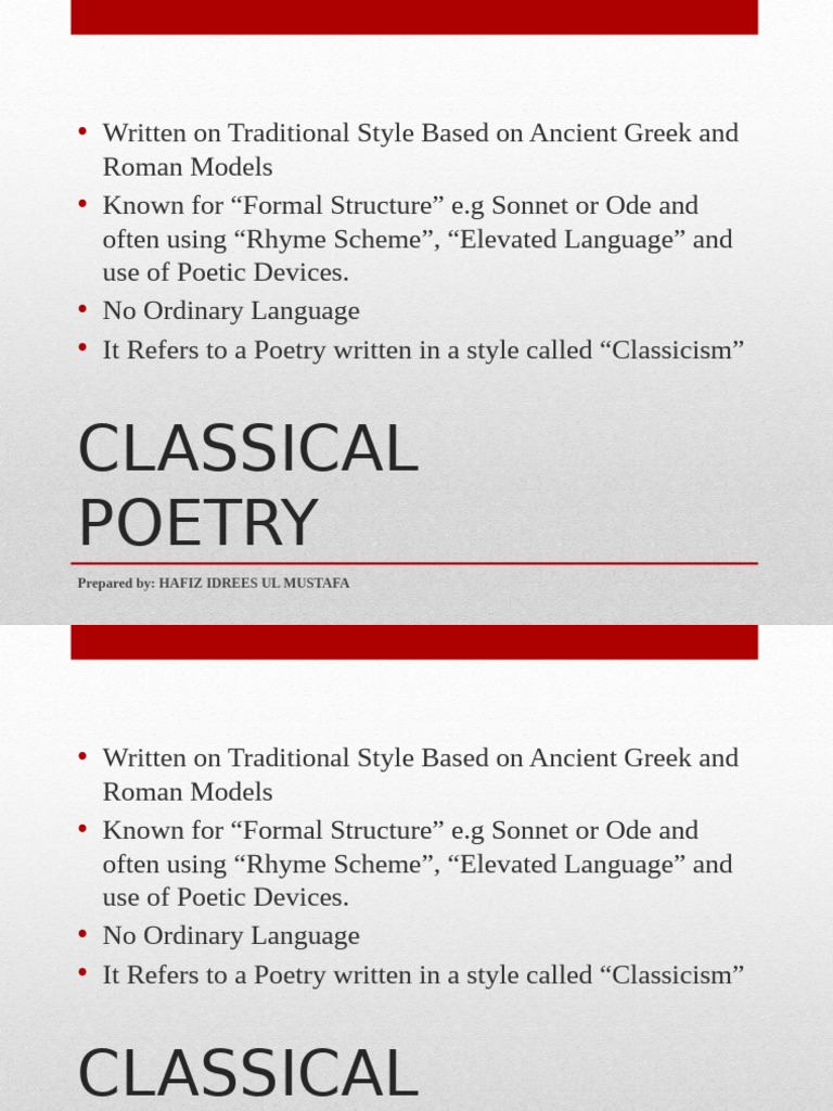 Understanding Classical Poetry and Chaucer | PDF | Poetry | The ...