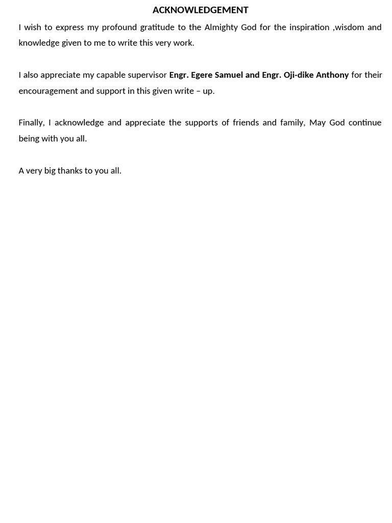 Acknowledgement | PDF