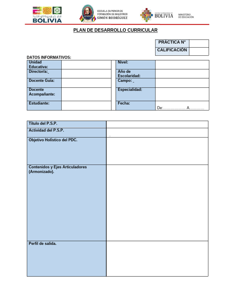 PDC Modelo | PDF