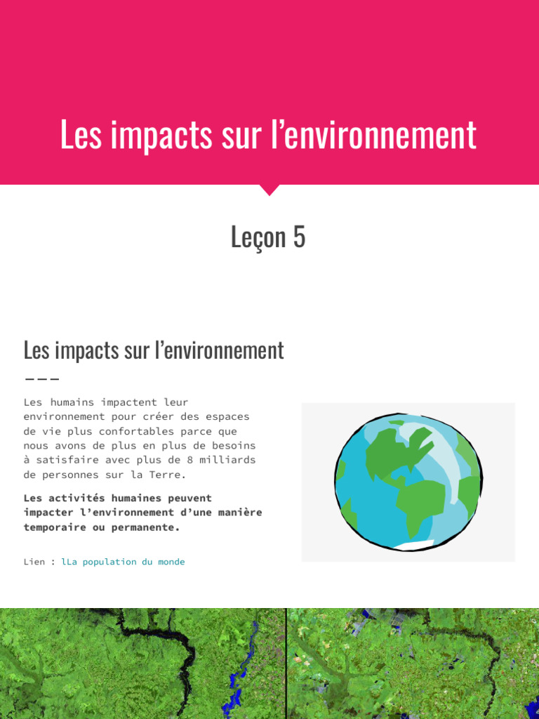 Impacts des activités humaines sur l'environnement | PDF | Agriculture ...