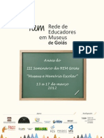 Anais III Seminário REM-Goiás - Museus e Memória Escolar