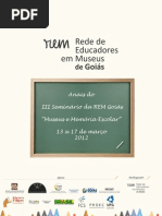 Anais III Seminário REM-Goiás - Museus e Memória Escolar