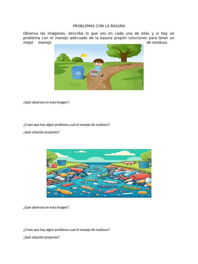1° Problemas Con La Basura | PDF