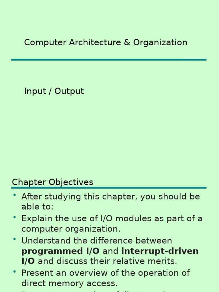 Understanding I/O Modules in Computing | PDF | Input/Output | Central ...