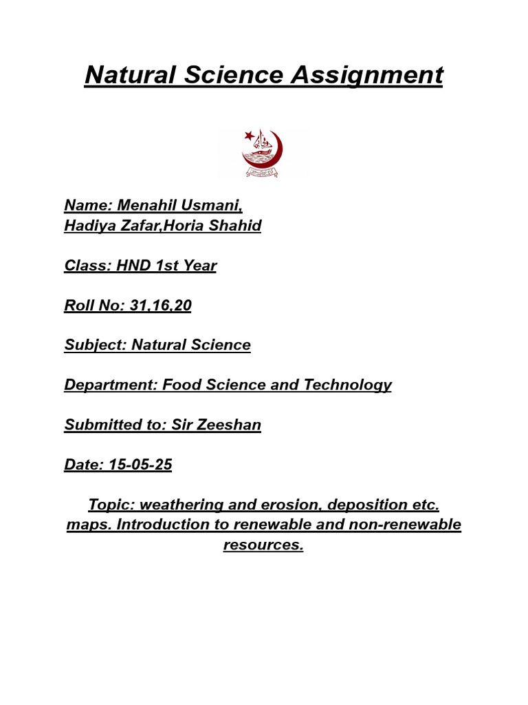Group 11 Nat Sci (300.1) Assignment | PDF | Renewable Energy ...
