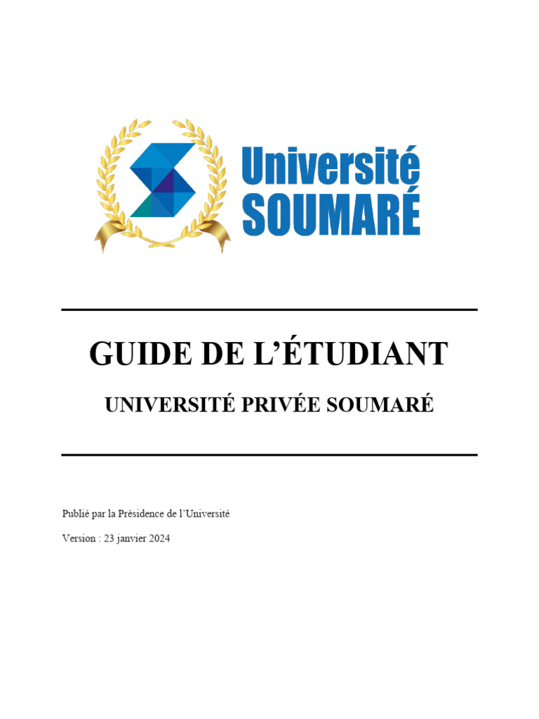 Guide de l'Étudiant à l'Université Soumaré | PDF | Actuaire | Université