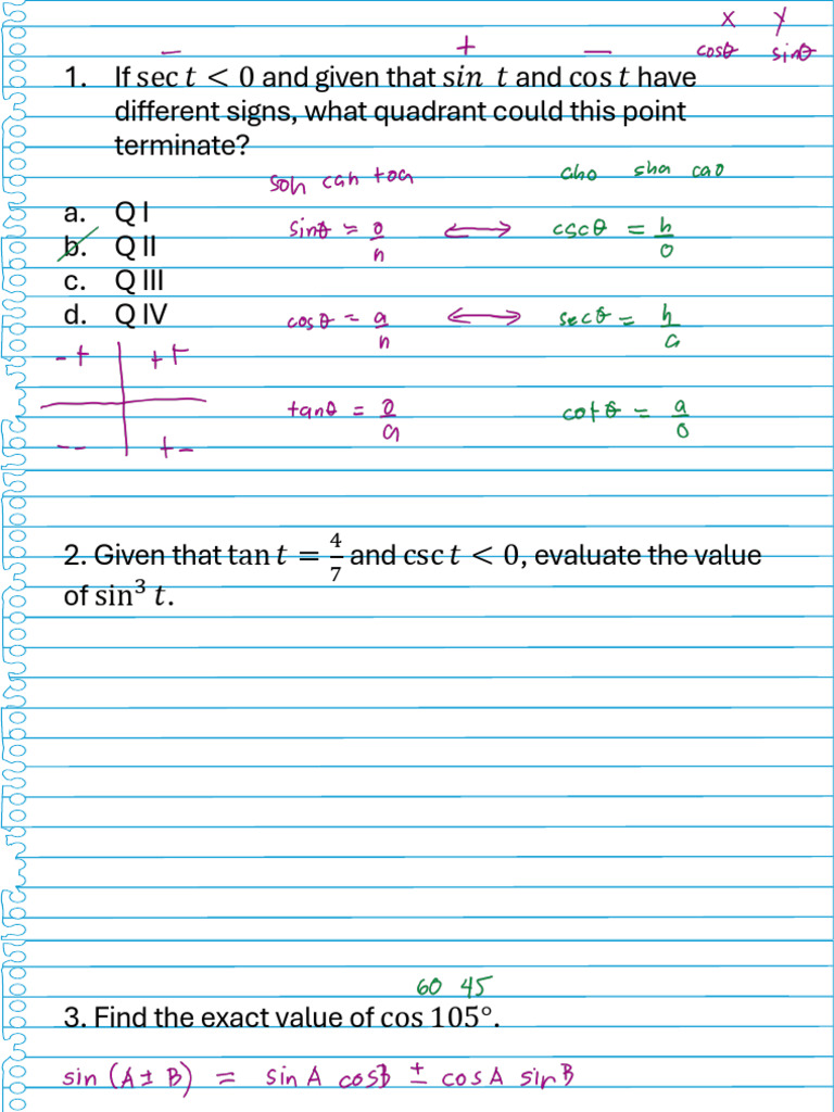 May 14 Leyton Precal Rev | PDF