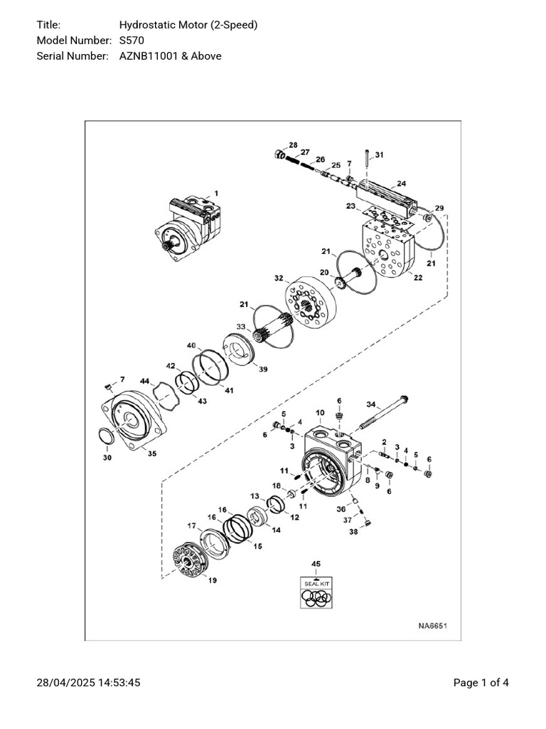 Hydrostatic Motor (2-Speed) - S570 | PDF | Rotating Machines | Machines