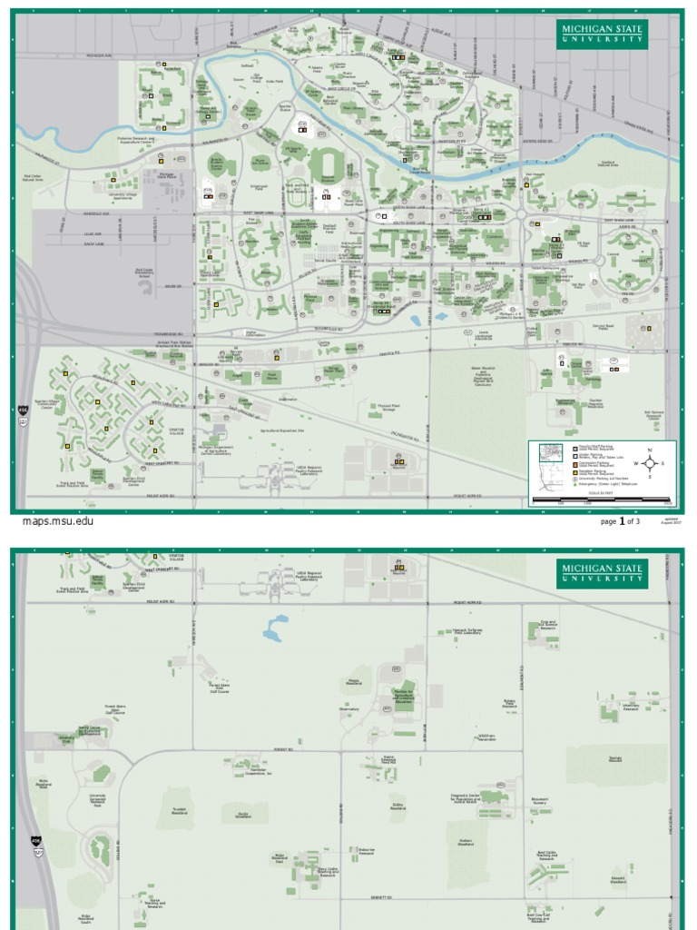 Campus Map | Michigan State University | Land Management