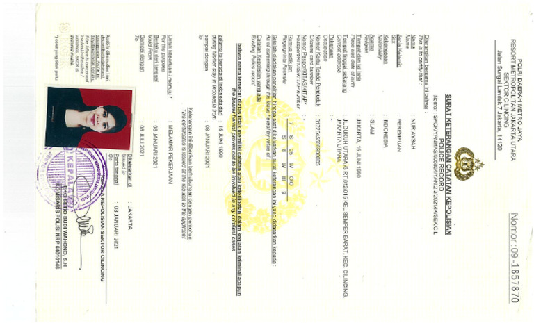 SKCK 1 | PDF