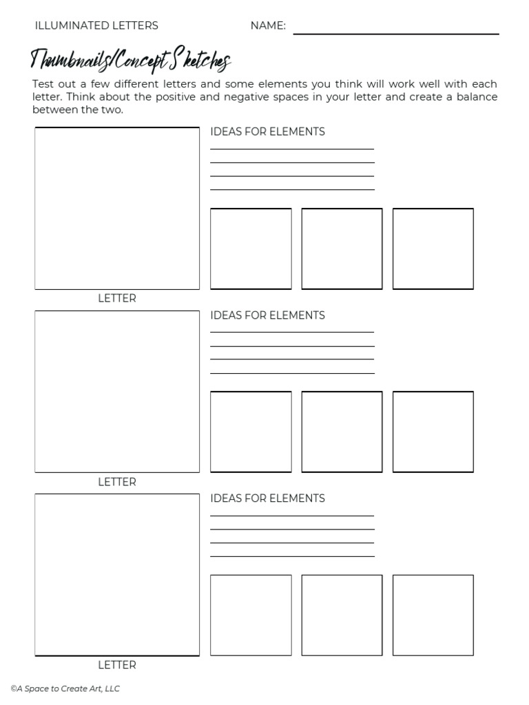 Thumbnail Worksheet | PDF