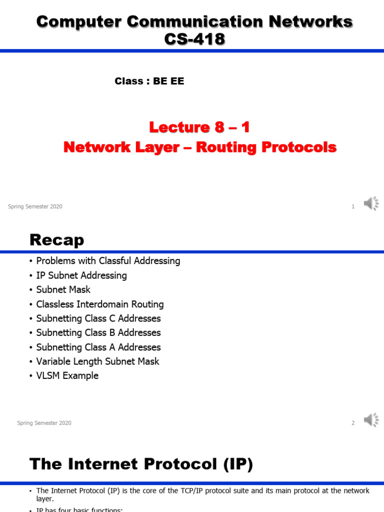 Network Layer Routing Protocols Overview | PDF | Internet Protocols ...