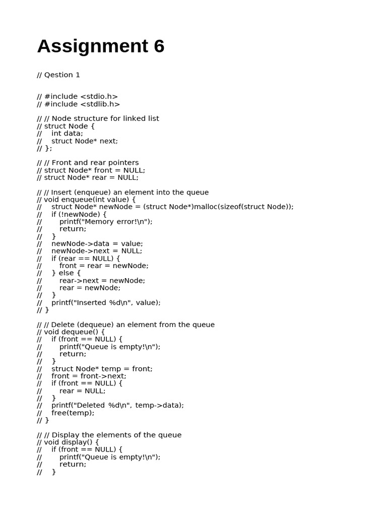 C Queue Implementation in C | PDF | Queue (Abstract Data Type) | Computing