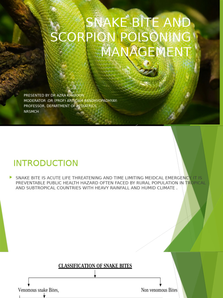 Snake Bite Management Guidelines | PDF | Medical Specialties