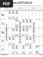 Chirec Lunch Schedule Overview | PDF