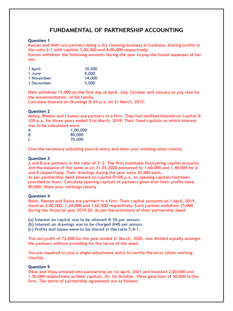 Partnership Accounting Fundamentals | PDF | Balance Sheet | Goodwill ...