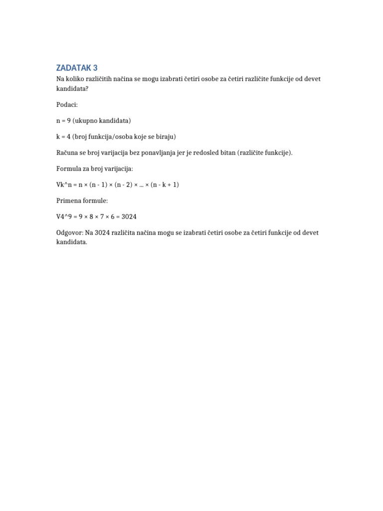 Zadatak 2 Varijacije | PDF