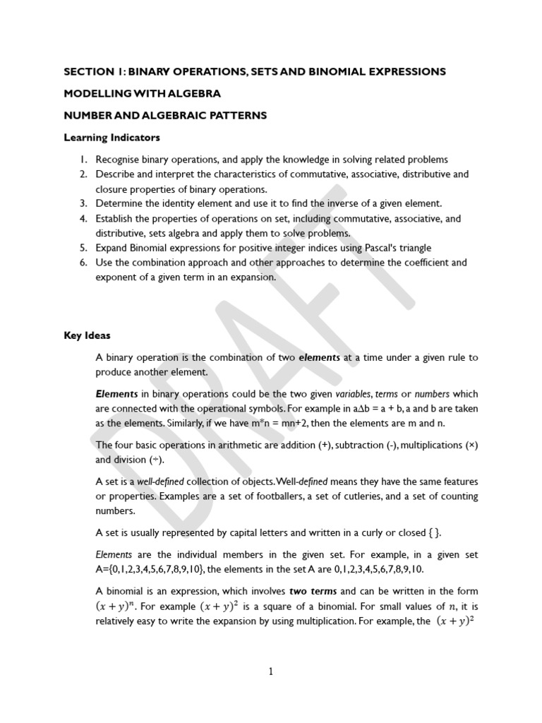 Additional Maths - Weeks 1-3 | PDF | Algebra | Arithmetic