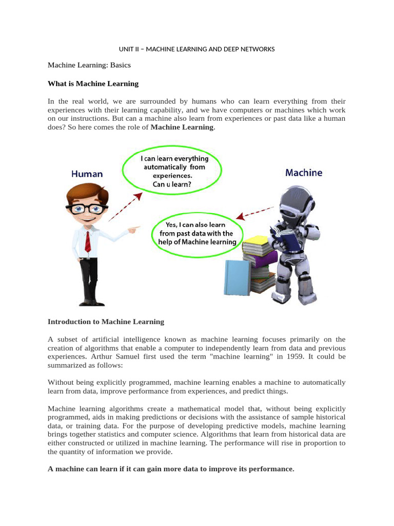 UNIT II Deep Learning | PDF | Machine Learning | Support Vector Machine