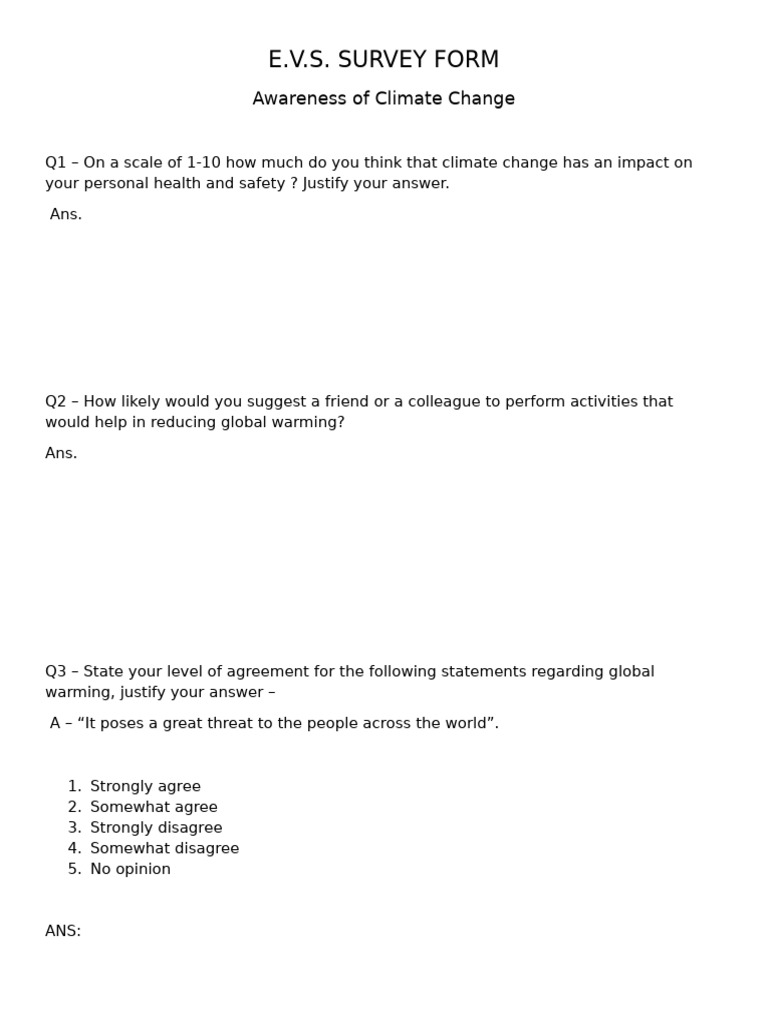 Evs Survey | PDF