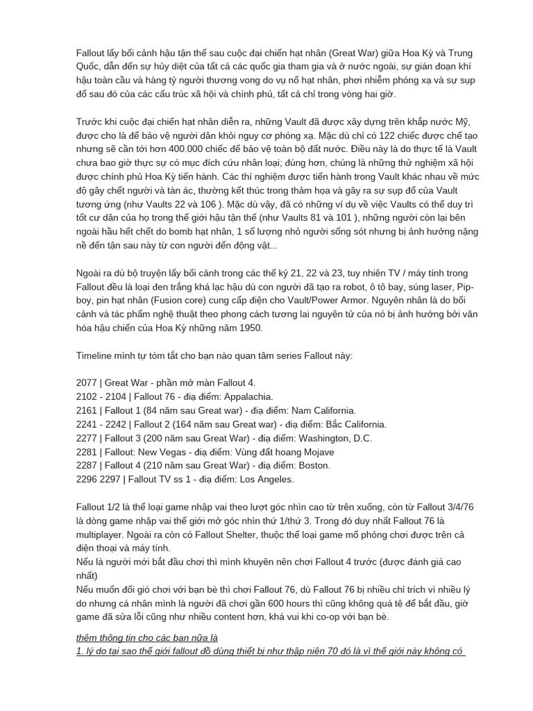History of Fallout | PDF