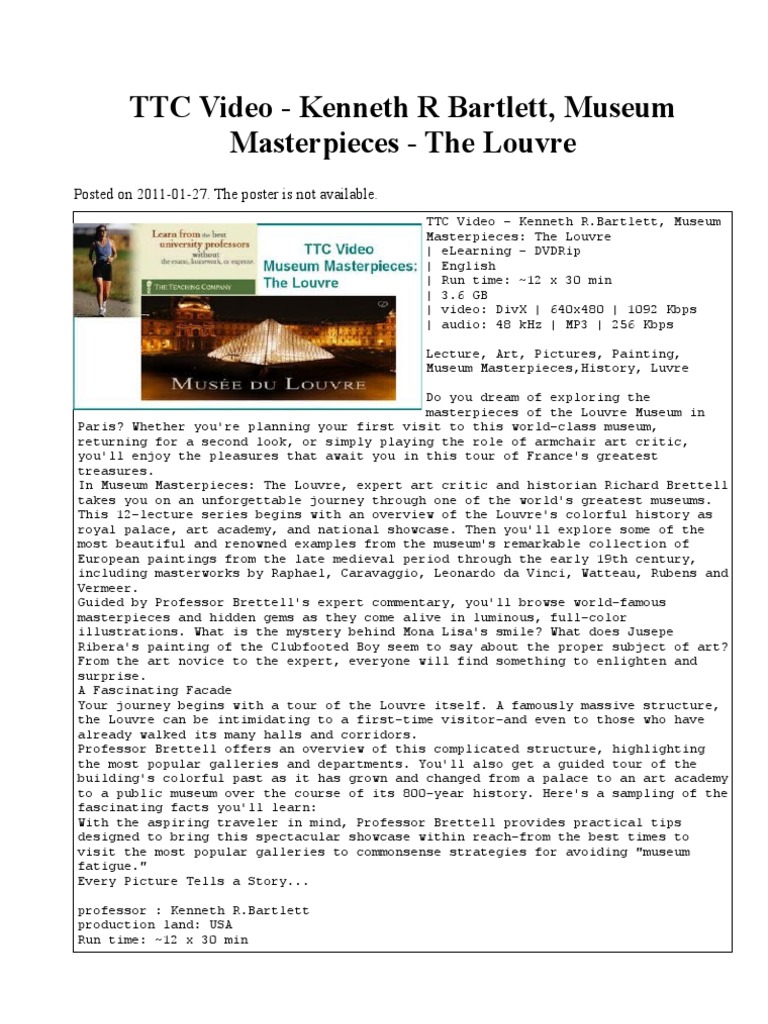 Louvre Masterpieces Unveiled | PDF | Louvre | Museum