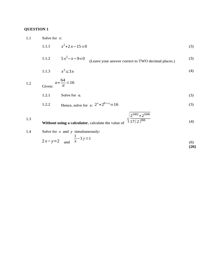 Algebra | PDF