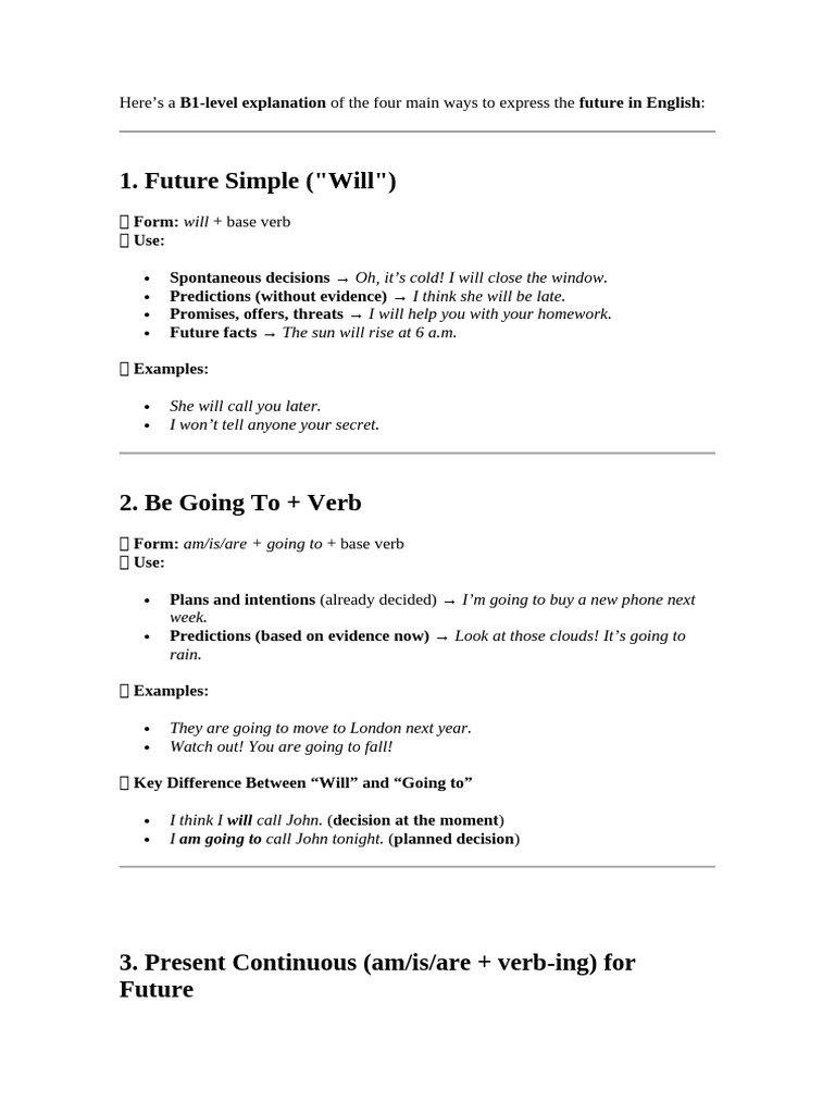 Future Tenses Explanation And Practice Pdf Language Mechanics Grammar