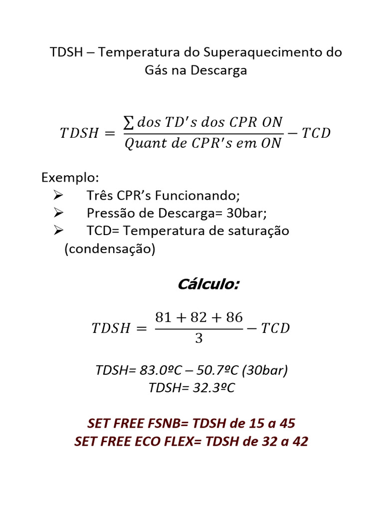 Cálculo da Temperatura de Superaquecimento | PDF