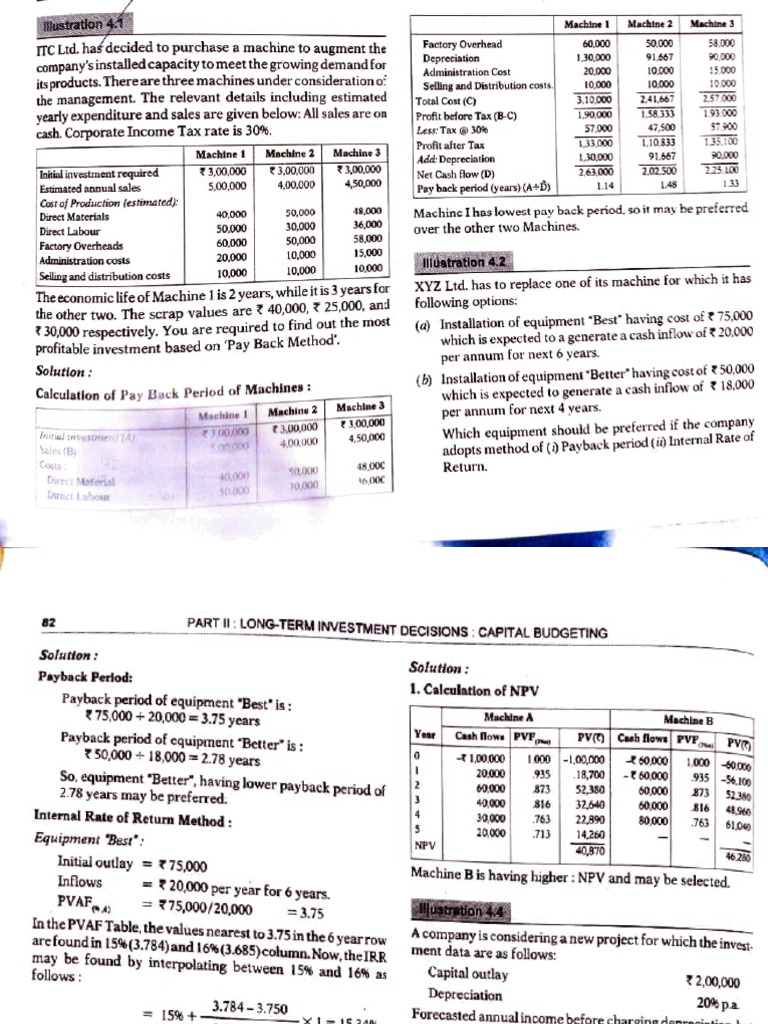 Capital Budgeting: Machine Investment Analysis | PDF | Net Present ...