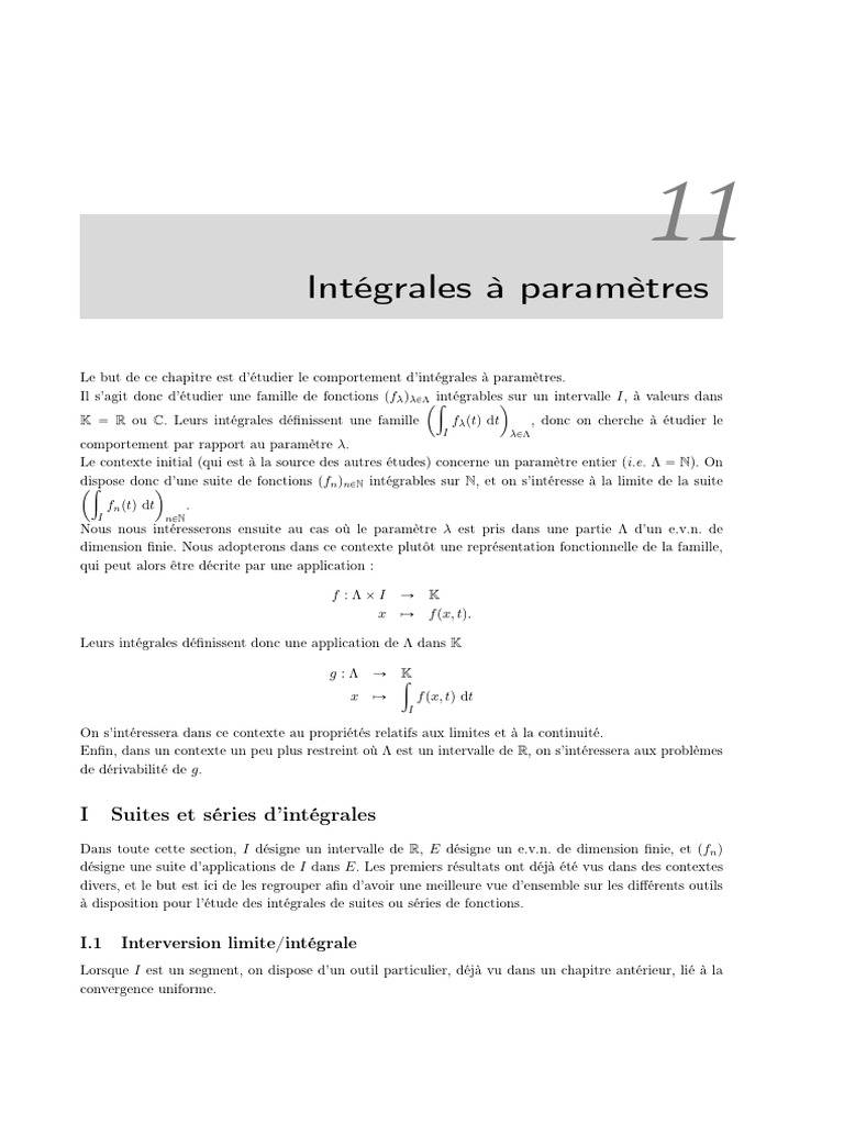Interversion limite/intégrale en intégrales | PDF | Intégral | Limite ...