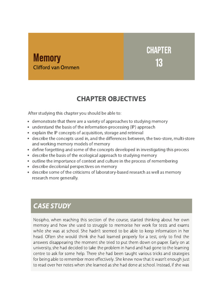 Understanding Memory Models and Strategies | PDF | Memory | Recall (Memory)