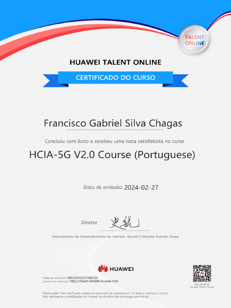 HCIA-5G V2.0 Course (Portuguese) | PDF