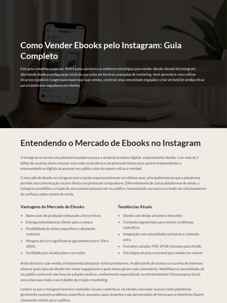 Vendas de Ebooks no Instagram: Guia Completo | PDF | Publicidade | Hashtag