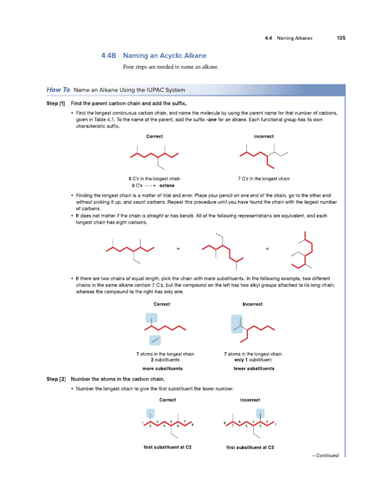 Nomenclature of Alkanes PDF 1 | PDF