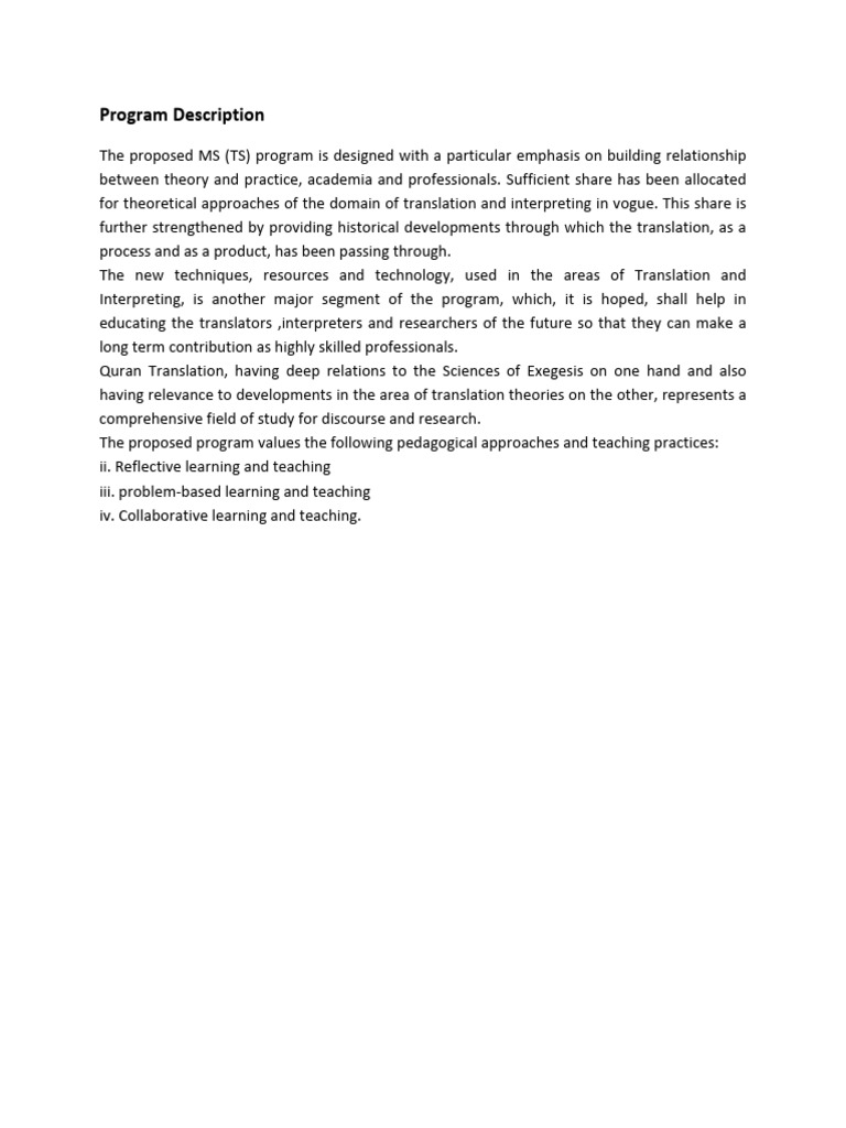 Program Description MS | PDF